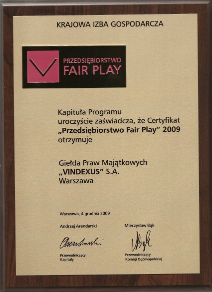 Przedsiębiorstwo Fair Play 2009