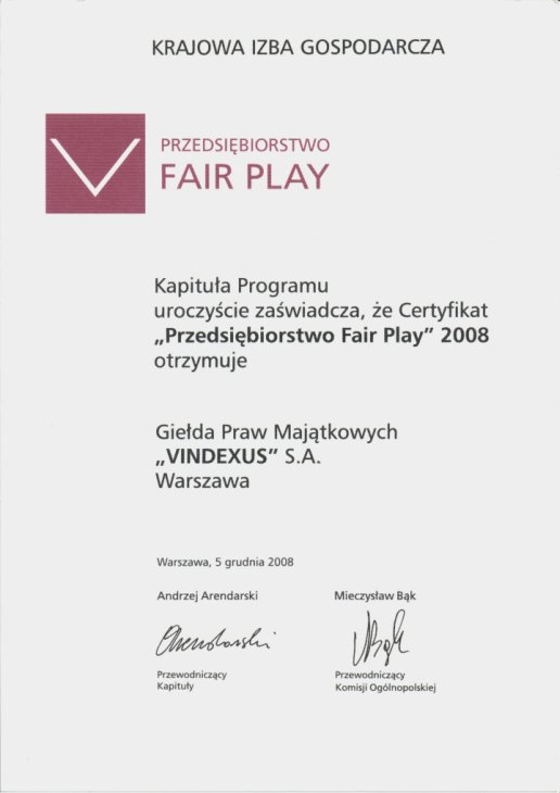 Przedsiębiorstwo Fair Play 2008